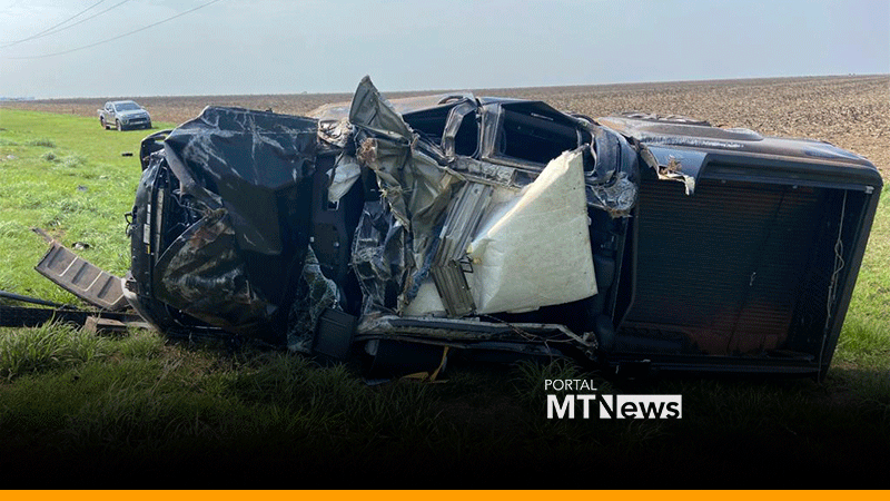 Grave acidente na MT-235 em Nova Mutum, resultou em uma vítima fatal e três feridos